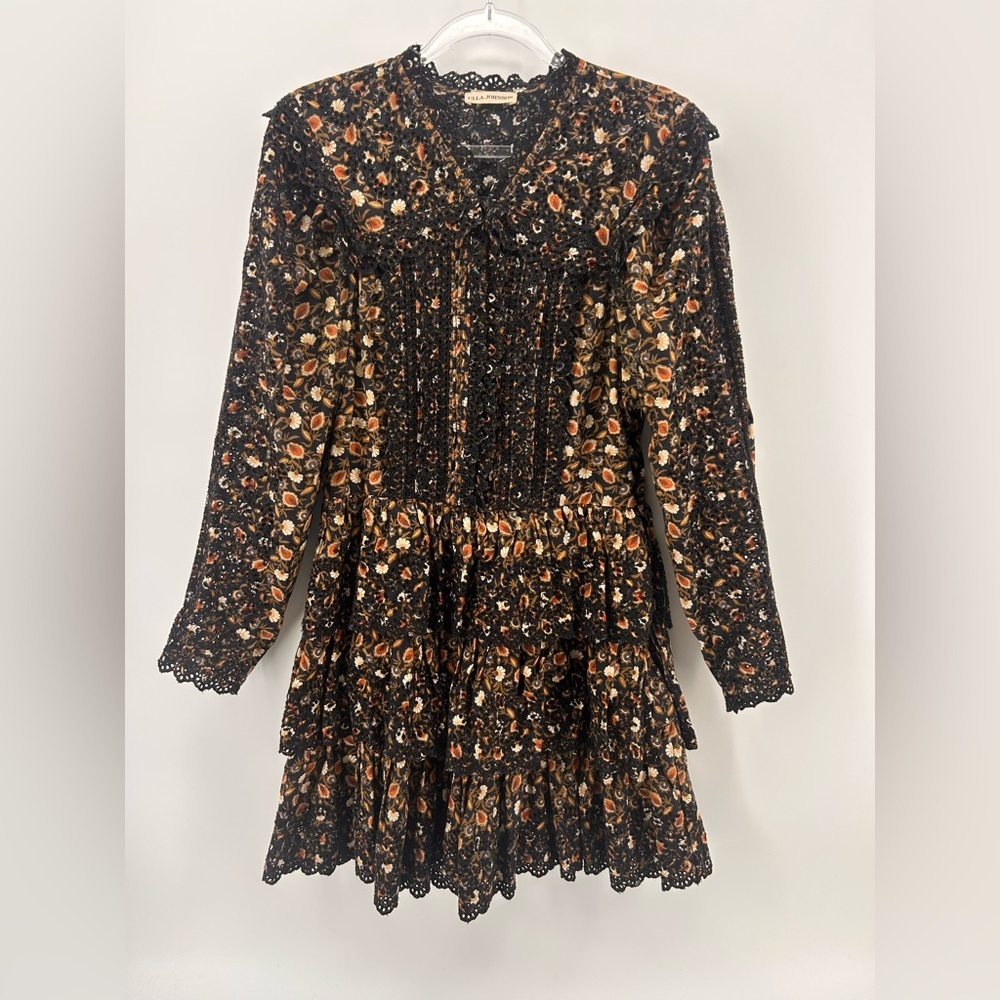 Ulla  Johnson Yvonne Eyelet Dress lune Multicolor Size 8 Ruffle